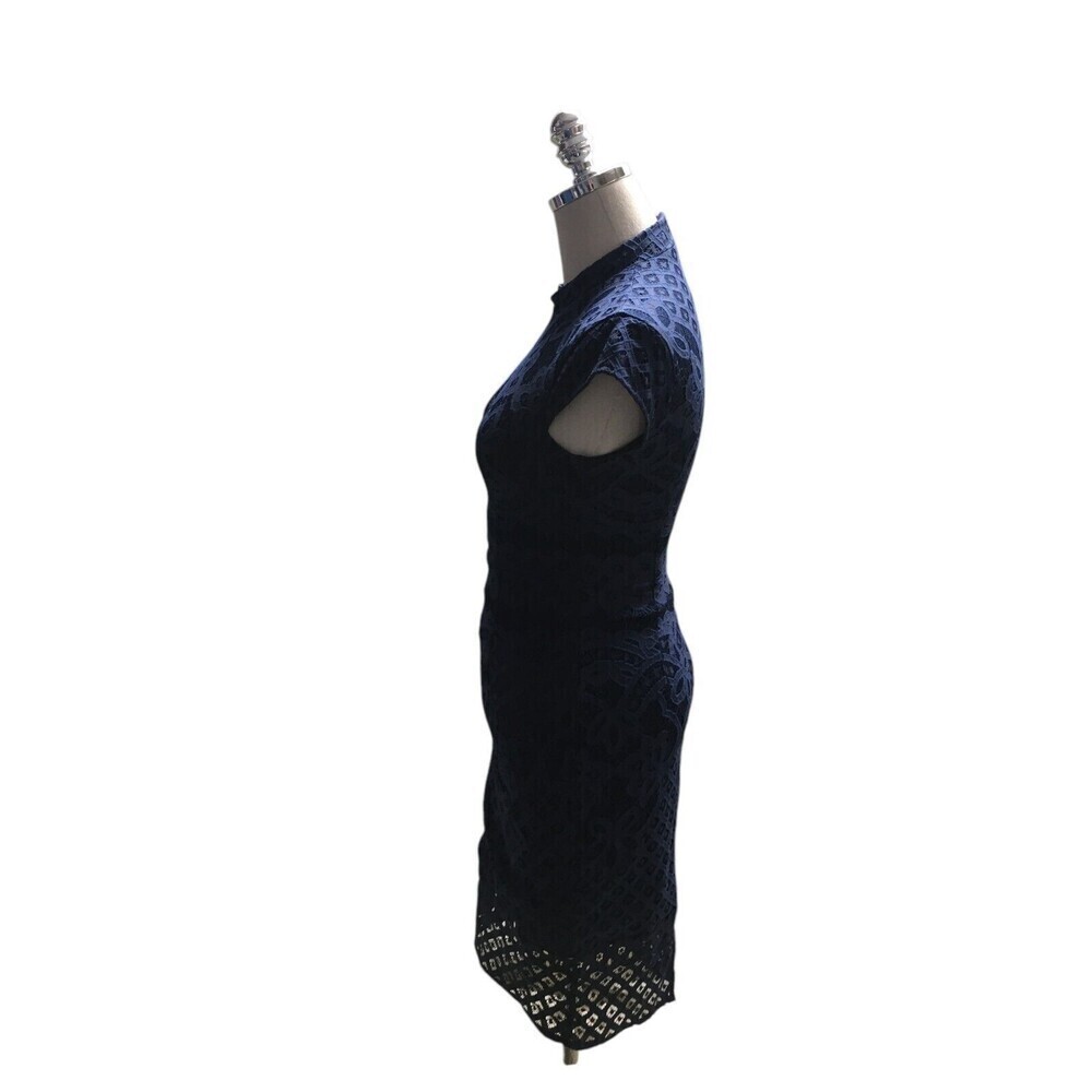 Baltic Born Dress Women's Size XS Blue Sleeveless Lace Look - Picture 4 of 7